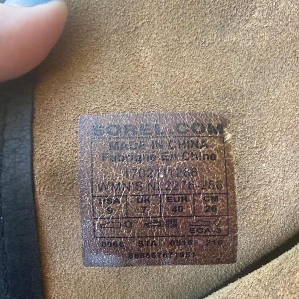 Sorel Cate The Great Brown and Black Lace-Up Wedge Boots - Picture 2 of 7